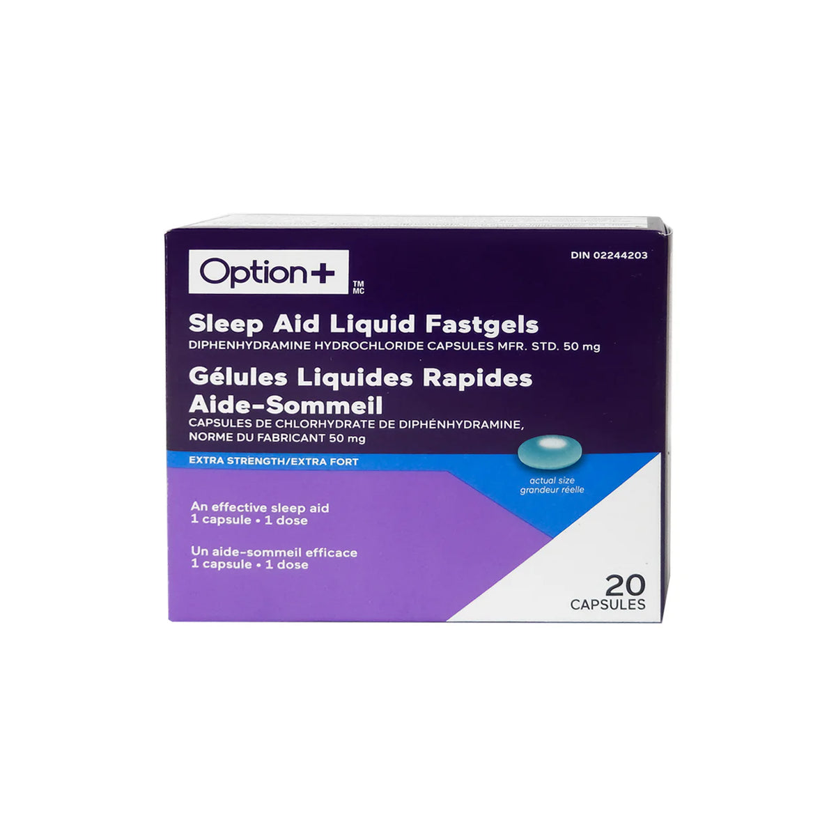 Option+ Sleep Aid Liquid Fastgels 20 Capsules – Pharmacy For Life