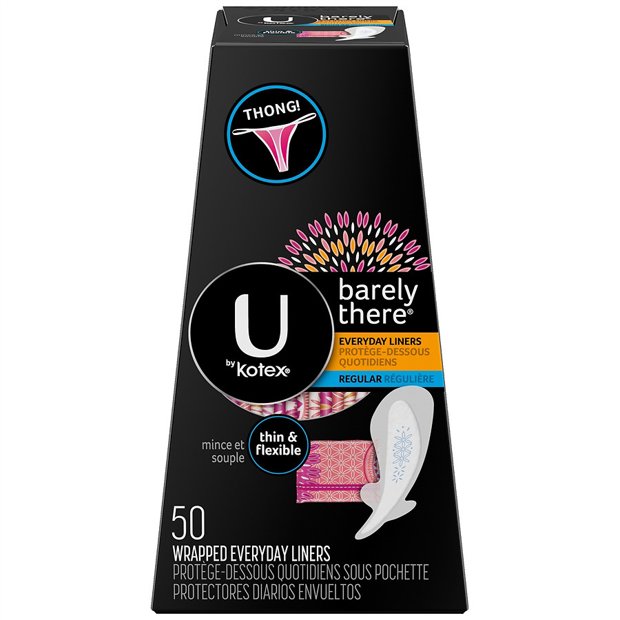 U By Kotex Barely There Thong Panty Liners, 50 Count – EveryMarket