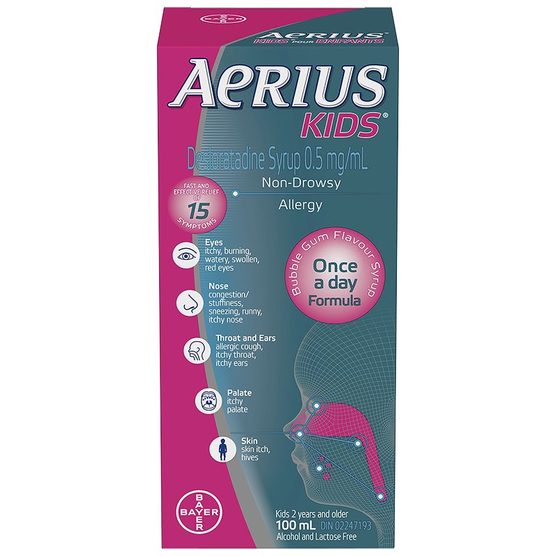 Aerius Kids Allergy Syrup 100mL Pharmacy For Life
