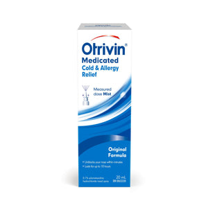 Otrivin Medicated Cold & Allergy Relief Measured Dose Mist 20mL