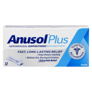 Anusol Plus Hemorrhoidal Suppositories with Anesthetic