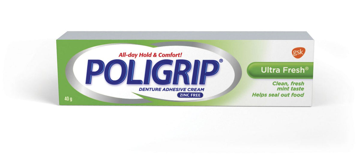 Poligrip Ultra Fresh Denture Adhesive Cream 40g Pharmacy For Life