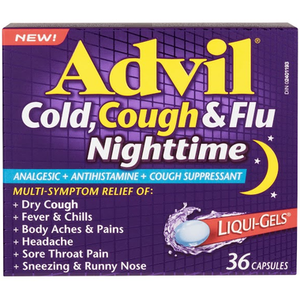 Advil Cold, Cough & Flu Nighttime 36 Capsules