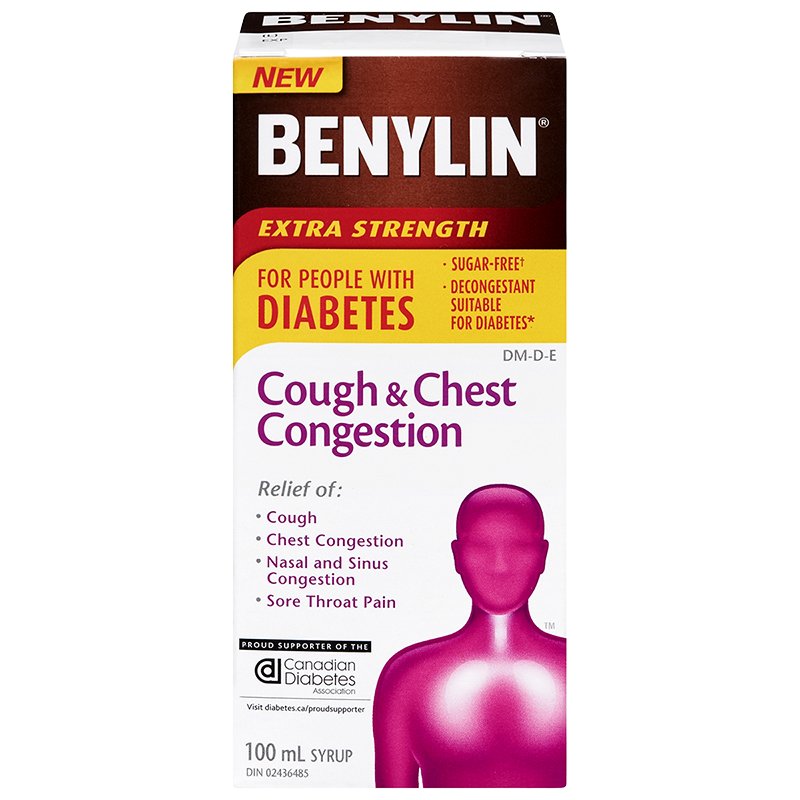 Benylin Cough & Chest Congestion Extra Strength For People With Diabet