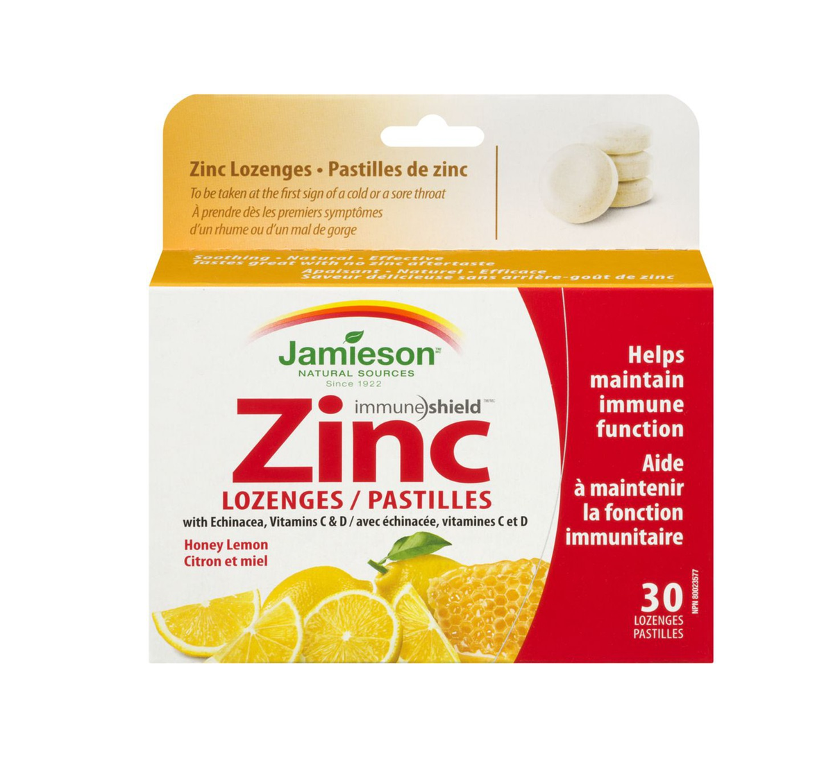 Jamieson Zinc Lozenges 30 Lozenges Honey Lemon Pharmacy For Life