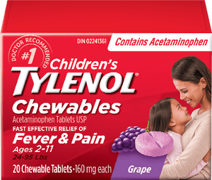 Children's Tylenol Chewables Grape (20 tablets)