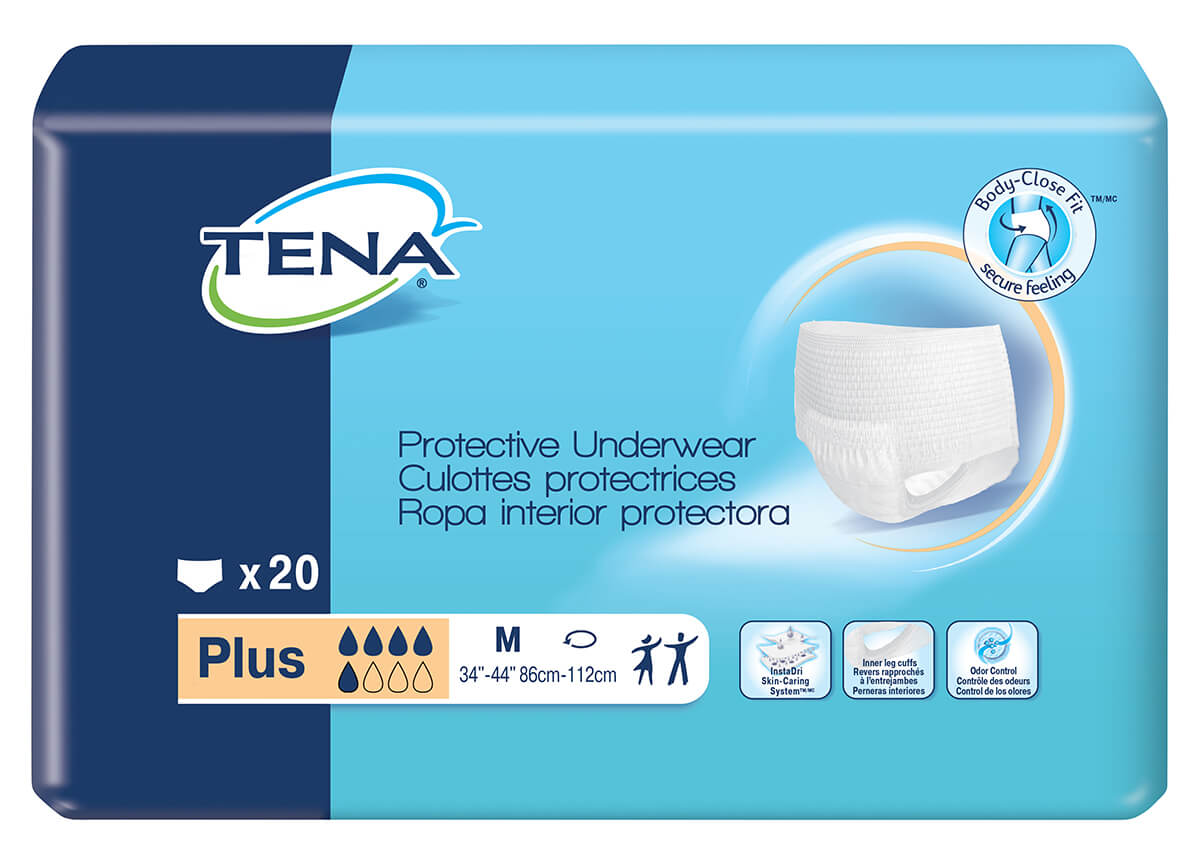 Tena Protective Underwear Plus-Absorbency Size Medium 20 Count – Pharmacy  For Life