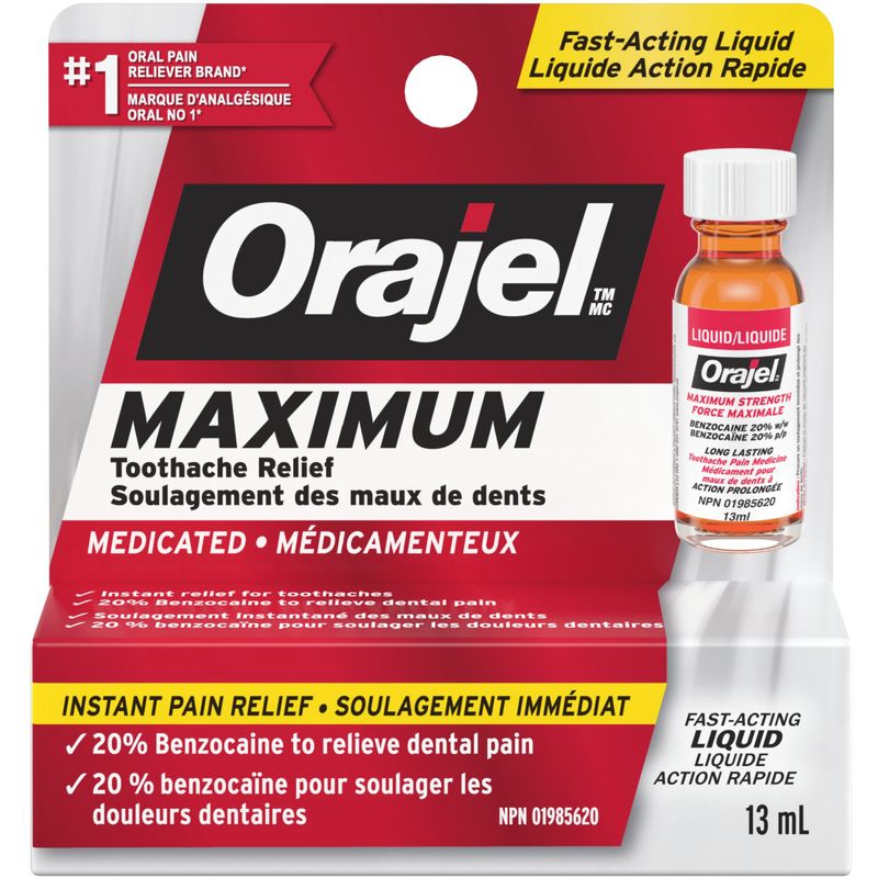 Orajel Maximum Toothache Relief Liquid 13mL – Pharmacy For Life