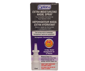 Option+ Extra Moisturizing Nasal Decongestant Spray