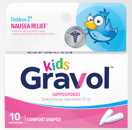 Gravol Kids Suppositories - 10 Comfort Shaped Suppositories