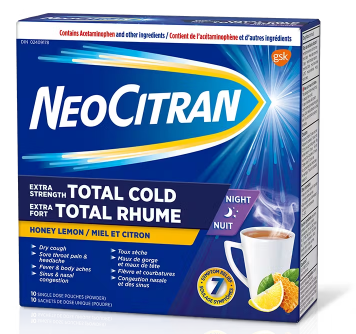 NeoCitran Extra Strength Total Cold Night Honey Lemon – Pharmacy For Life