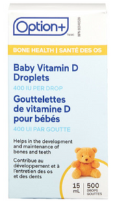 Option+ Baby Vitamin D Droplets 400IU 15ml