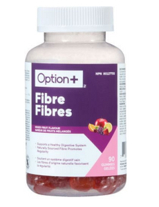 Option+ Fiber Mixed Fruit Gummies 90 count
