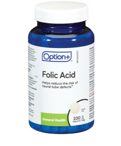 Option+ Folic Acid 1mg 100 Tablets