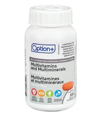 Option+ Multivitamins and Minerals age 50+ 100 Tablets – Pharmacy For Life