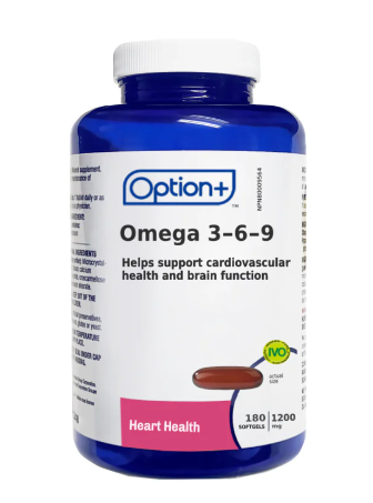 Option+ Omega 3-6-9 1200mg 180 Softgels