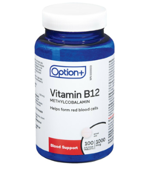 Option+ Vitamin B12 Methylcobalamin 100 mcg 100 Tablets