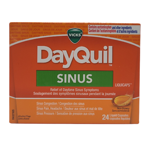 Vicks DayQuil Sinus 24 Liquid Capsules Non-Drowsy – Pharmacy For Life