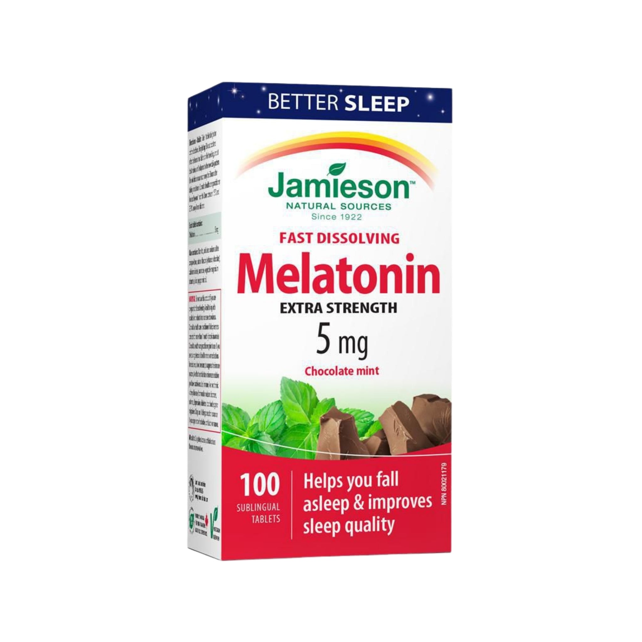 Jamieson Melatonin Fast Dissolving Extra Strength Chocolate Mint