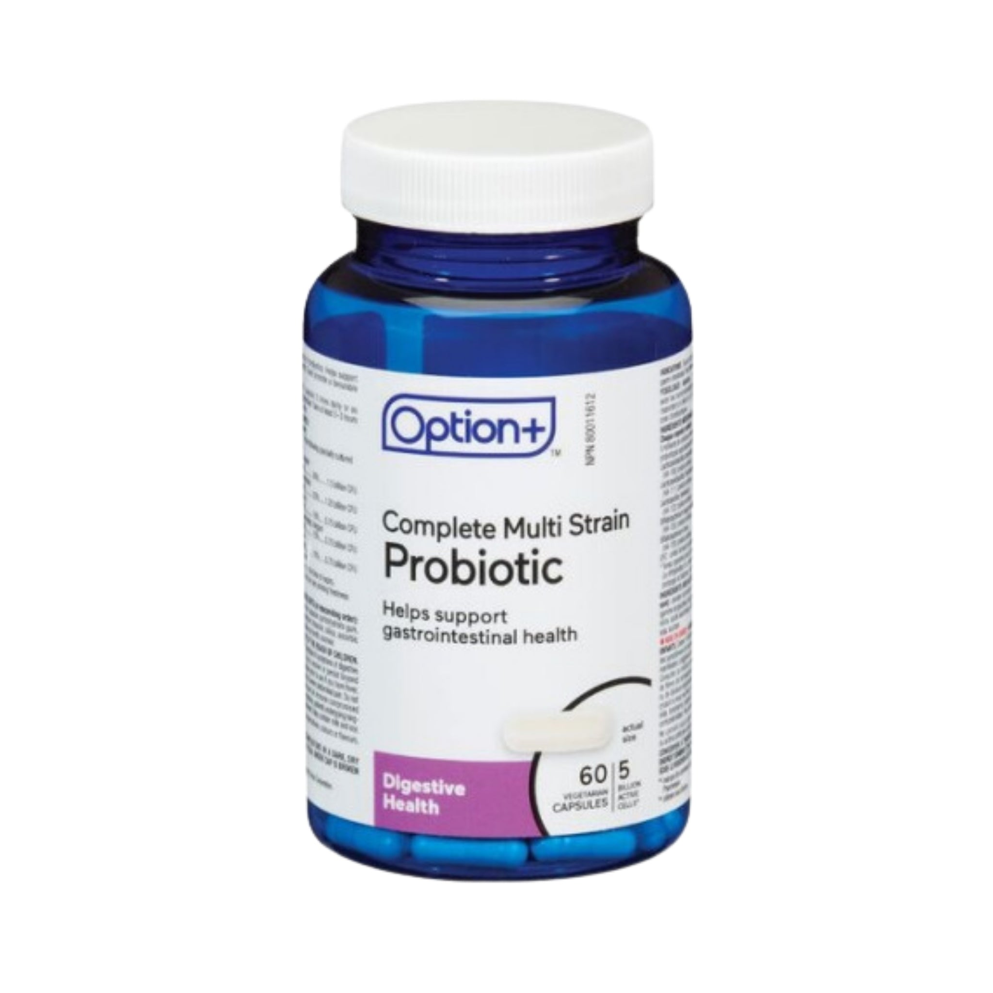 Option+ Probiotic Multi Strain bottle of 60 capsules