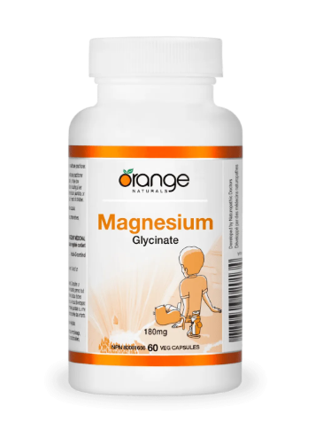 Orange Naturals Magnesium Glycinate 180mg 60 v-caps