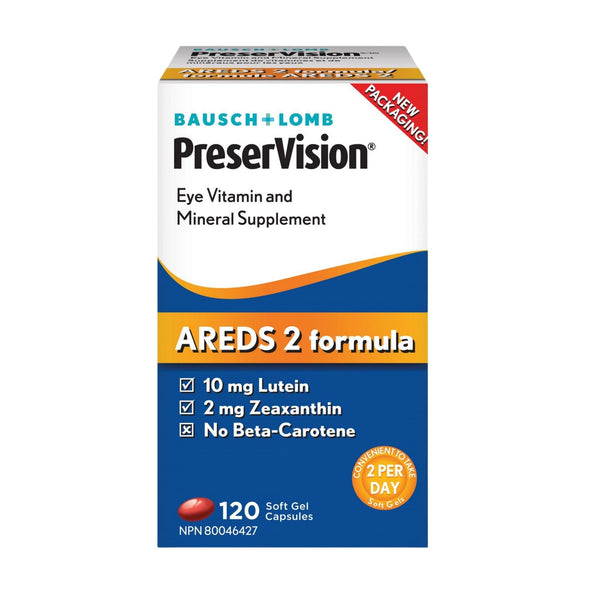 PreserVision Eye Vitamin and Mineral Supplement box of 120 capsules