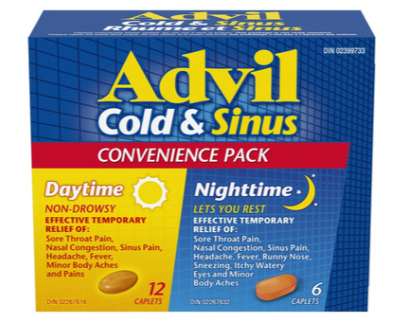 Advil Cold & Sinus Convenience Pack Day and Night 18 caplets