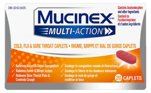 Mucinex Multi-Action Cold, Flu & Sore Throat Caplets