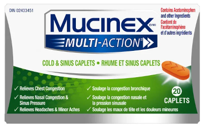 Mucinex Multi-Action Cold & Sinus 20 Caplets