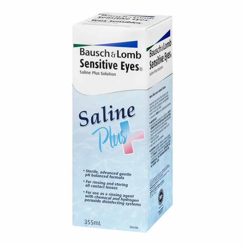 Bausch & Lomb Sensitive Eyes Saline Plus 355mL