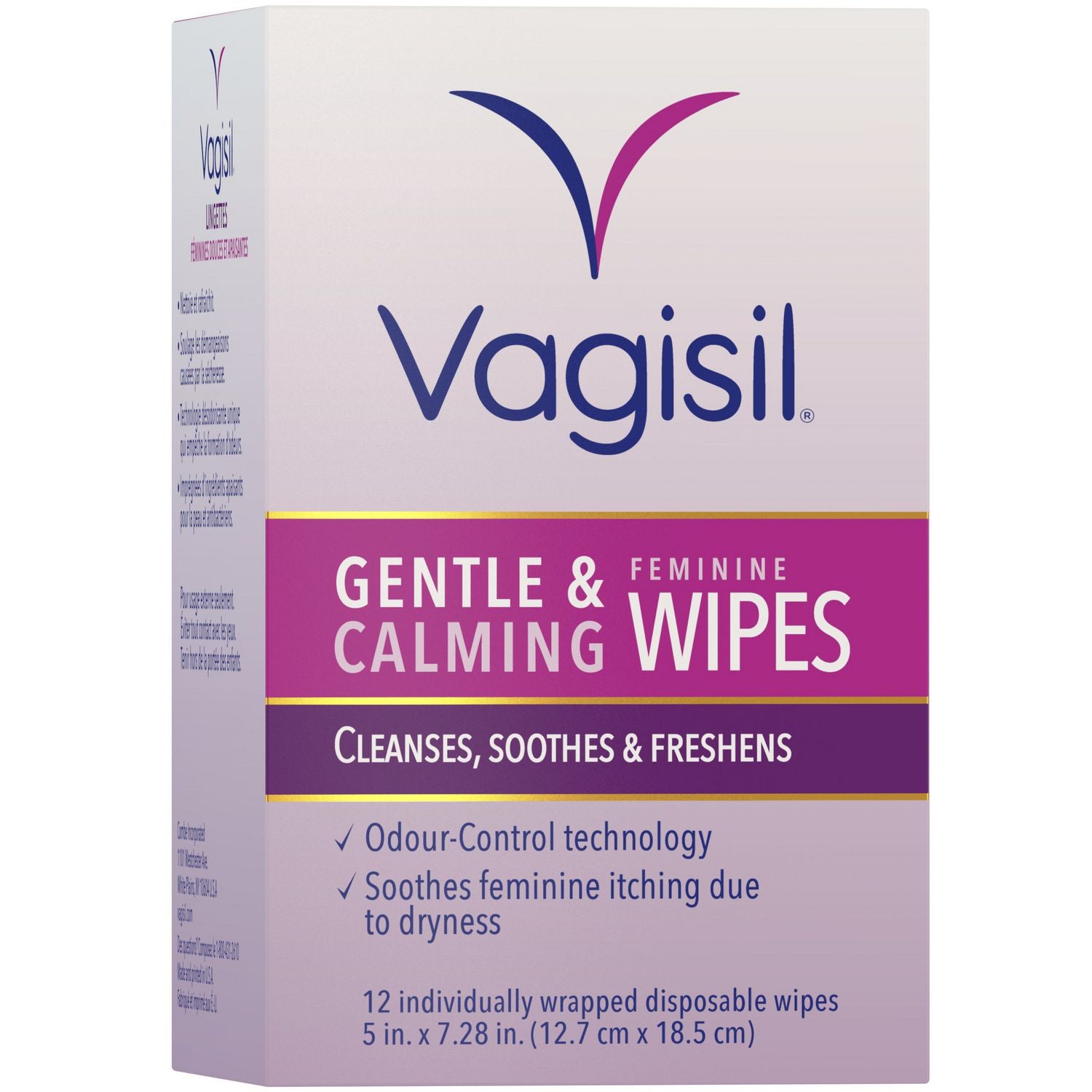 Vagisil Gentle & Calming Feminine Wipes 12 Wipes
