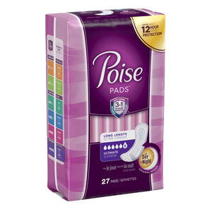 Poise Pads Long Length Ultimate 27 Pads