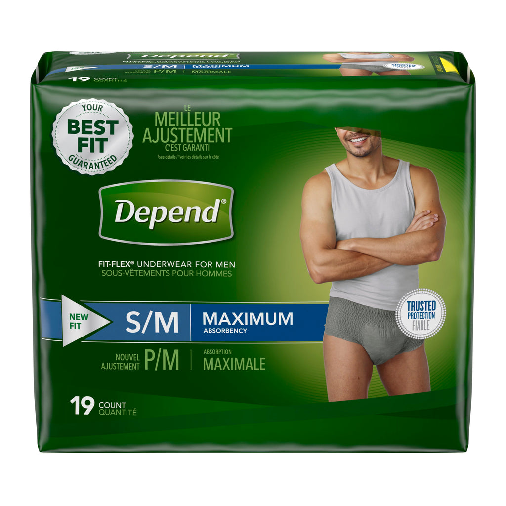 Depend Maximum Absorbency Underwear for Men small/medium, 28
