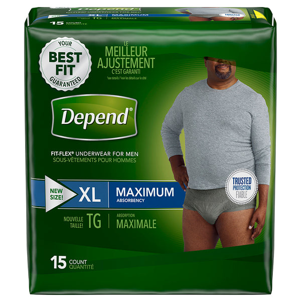 Depend Fit-Flex Underwear for Men Maximum Absorbency