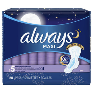 Always Maxi Extra Heavy Overnight Pads 20 Pads