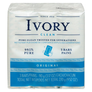 Ivory Pure Clean Original Bar Soap 3 Bars