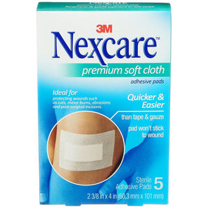 Nexcare Premium Soft Cloth Adhesive Pads 5