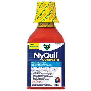 NyQuil Complete Cold & Flu Liquid Berry Flavour 354mL