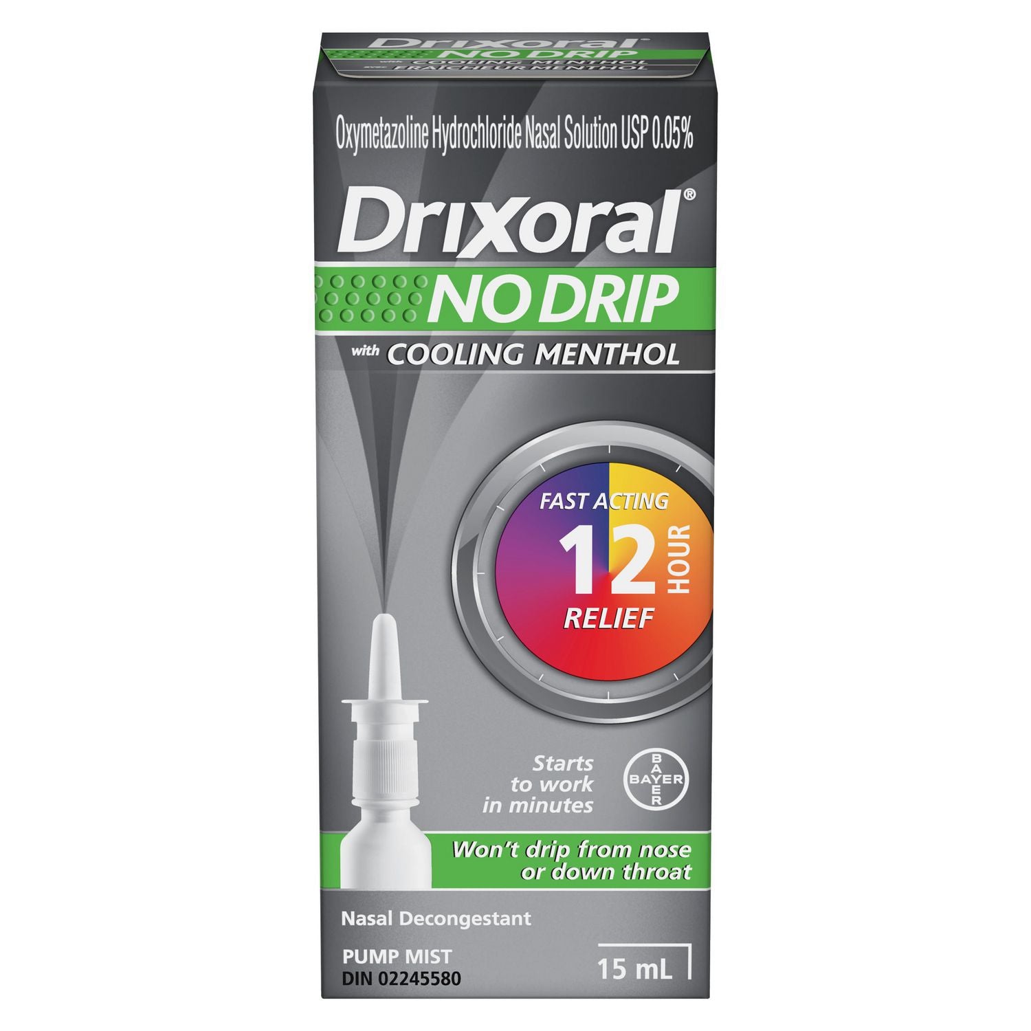 Drixoral No Drip with Cooling Menthol 15mL