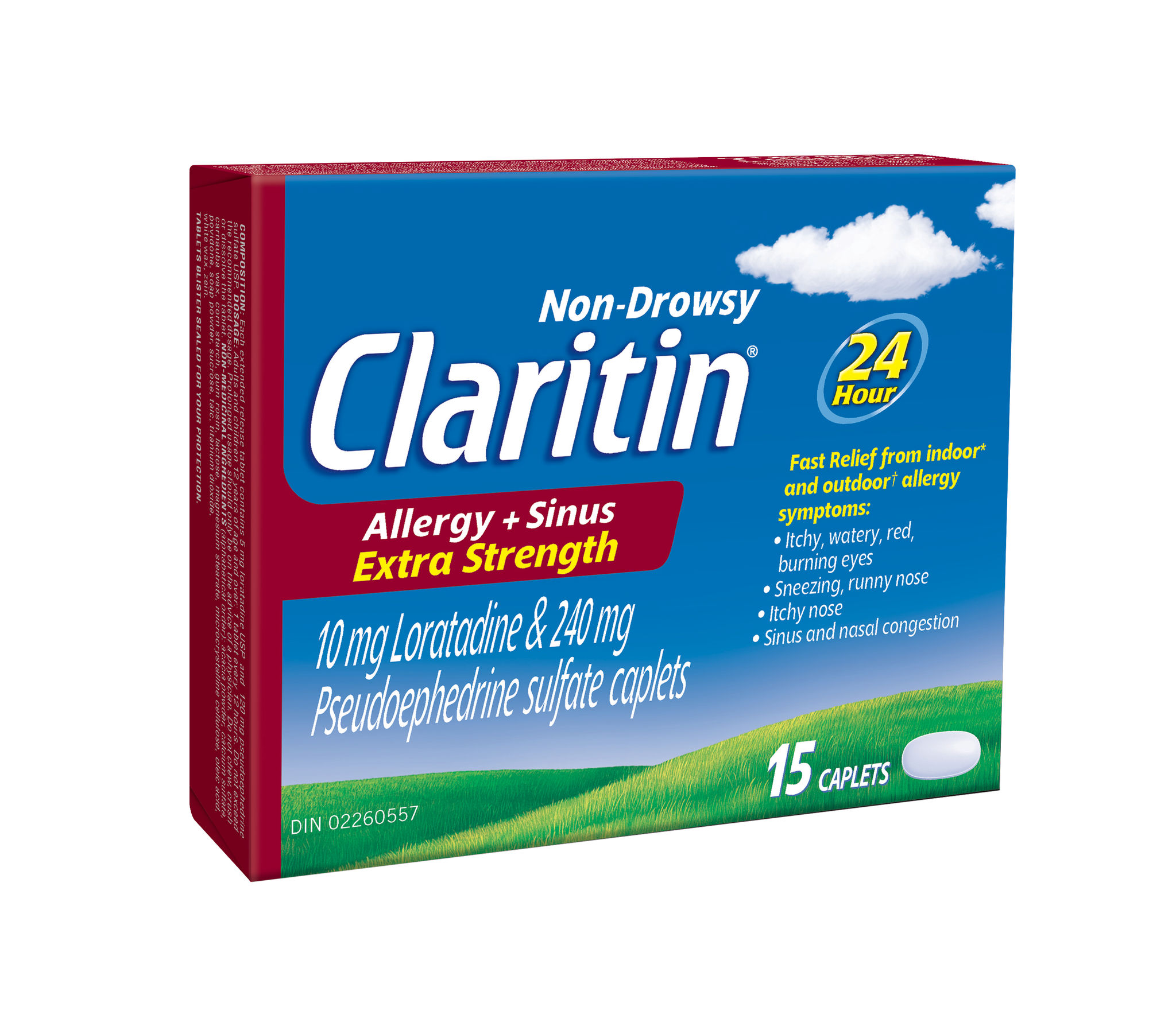 Claritin Allergy + Sinus Extra Strength 15 Caplets