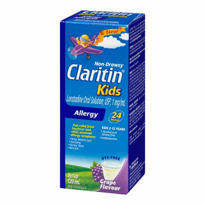 Claritin Kids Allergy Syrup 120mL Grape Flavour