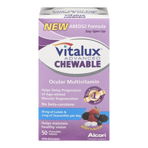 Vitalux Advanced Chewable Ocular Multivitamin Areds2 Formula 50 Chewable Tablets