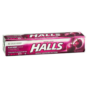 Halls Mentho-Lyptus 9 Cough Tablets Black Cherry Flavour No Sugar Added