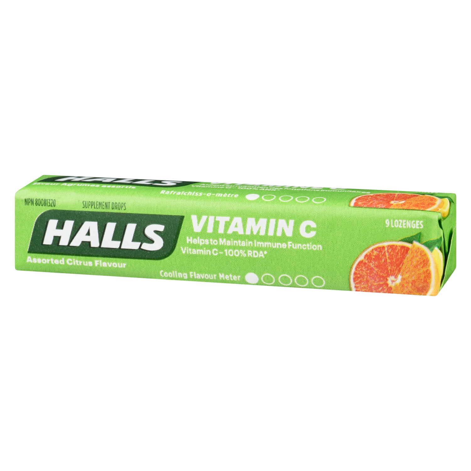 Halls Supplement Drops 9 Drops Assorted Citrus Flavour