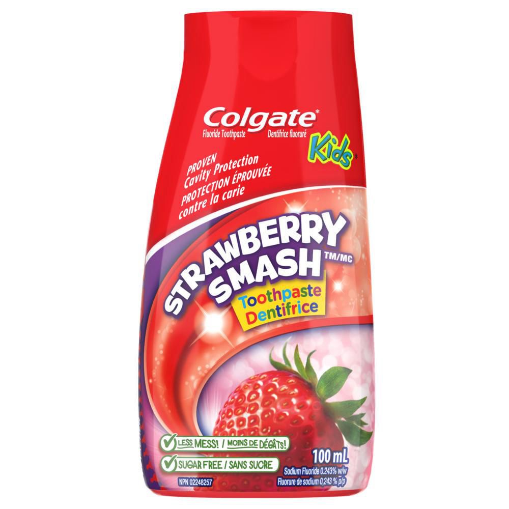 Colgate Kids Strawberry Smash Fluoride Toothpaste 100mL