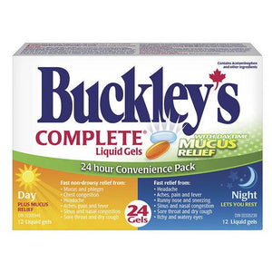 Buckley's Complete Liquid Gels 24 Hour Convenience Pack 24 Gels (12 Day & 12 Night)
