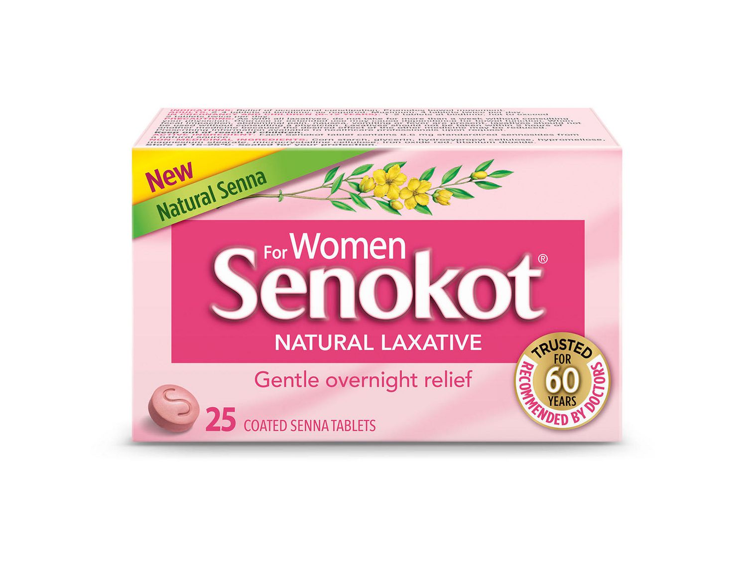Senokot for Women Natural Laxative 25 Coated Senna Tablets