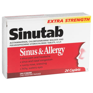 Sinutab Sinus & Allergy 24 Caplets