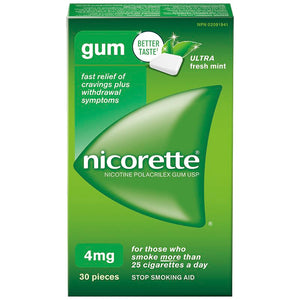 Nicorette Gum 4mg Fresh Mint 30 Pieces