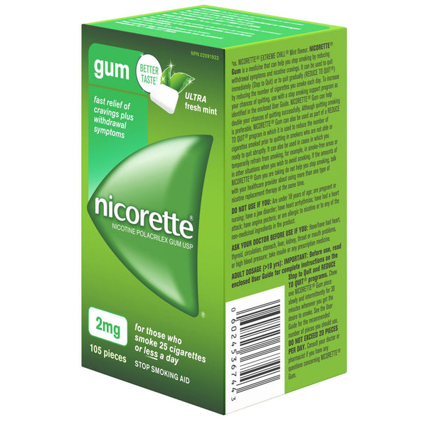 Nicorette Gum 2mg Fresh Mint